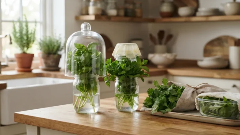 How to Store Fresh Herbs and Greens So They Last Longer (Without Plastic Bags)