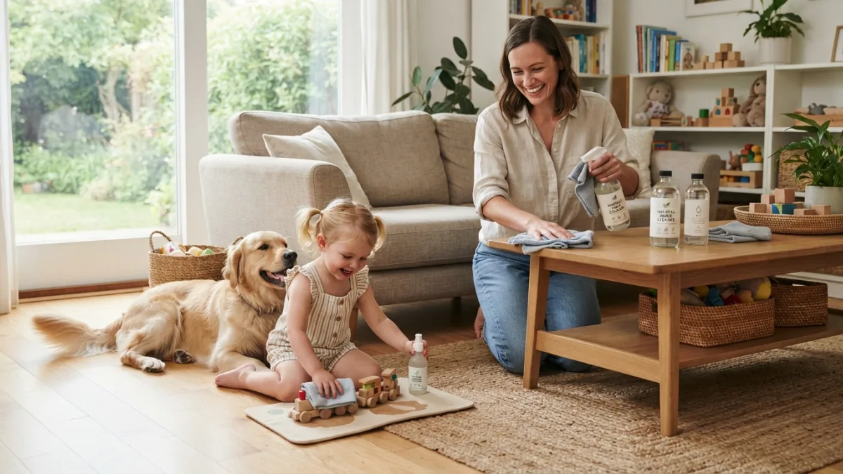 Kid- and Pet-Safe House Cleaning Non-Toxic Products for Floors, Furniture, and Toys