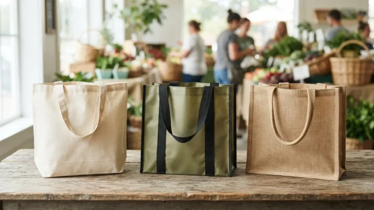 Reusable Grocery Bag Materials Compared Organic Cotton, Recycled Polyester, and Jute
