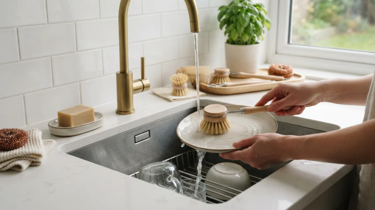 Sustainable Dishwashing How to Ditch Sponges and Reduce Waste at the Sink