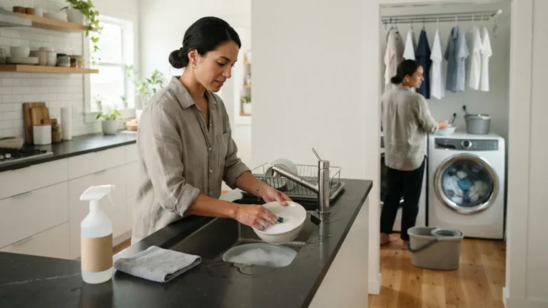 Water-Saving Cleaning Habits Reduce Mopping, Dishwashing, and Laundry Waste